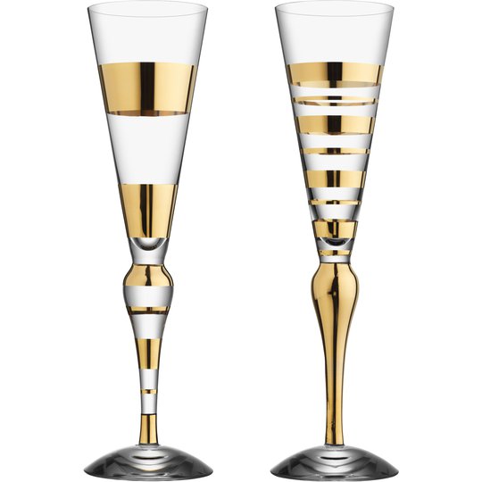 Orrefors Clown Glas 20 cl Guld 2-Pack