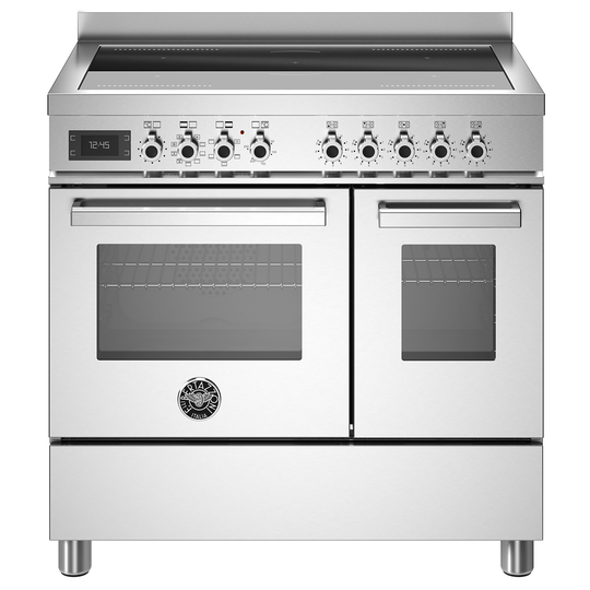 Bertazzoni PRO95I2EXT Professional induktionsspis med dubbelugn, 90 cm, rostfritt stål