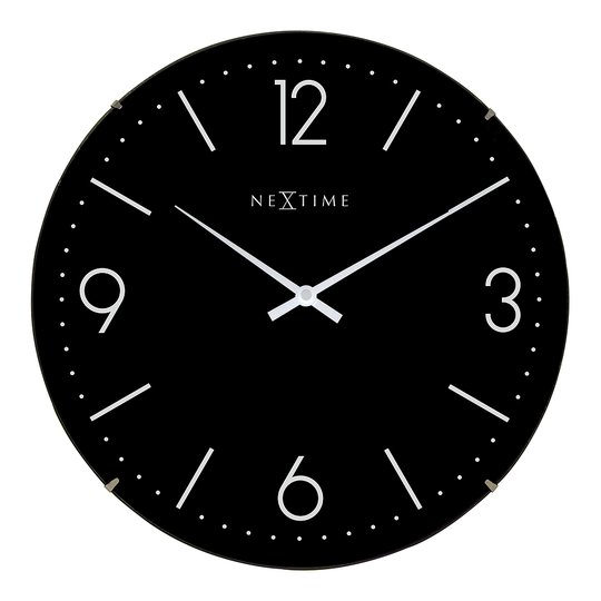 NeXtime - Basic Dome Väggklocka 35 cm Svart
