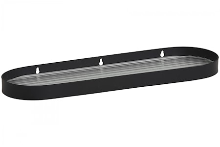 Sotra Hylla M Glas S Svart Metall