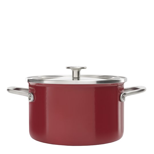 KitchenAid - Steel Core Enamel Gryta Emalj/Glaslock 3,7 L Röd