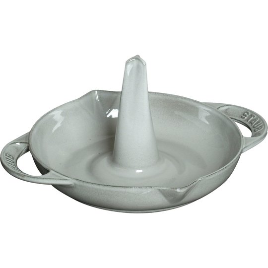 Staub Vertikal Kycklinghållare, 24 cm grå