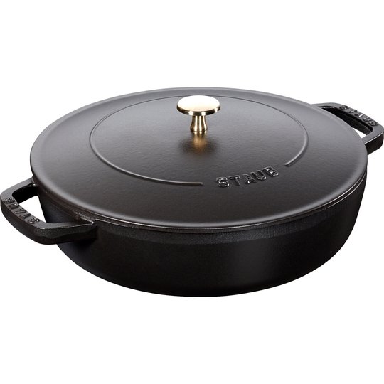 Staub Cocotte Chistera Sautépanna Svart 24 cm 2,4 l