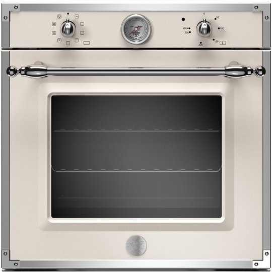Bertazzoni F609HEREKT Heritage inbyggd ugn elfenbensvit/krom 60 cm.