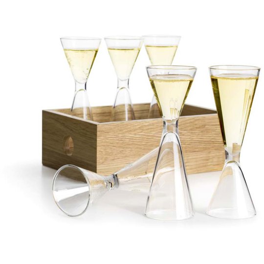 Sagaform Oak Snapsglas med Förvaringslåda 6 st