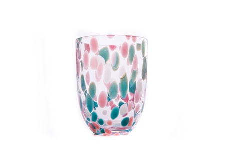 Big Confetti Dricksglas Rosa/Tyrkys/Lt.Blue