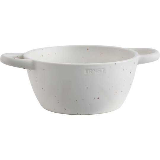 Ernst Sil i keramik, d15 h7, vit/prickig