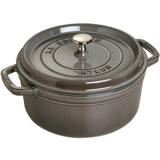 Staub Rund Gryta 24 cm 3,8 liter Grafit