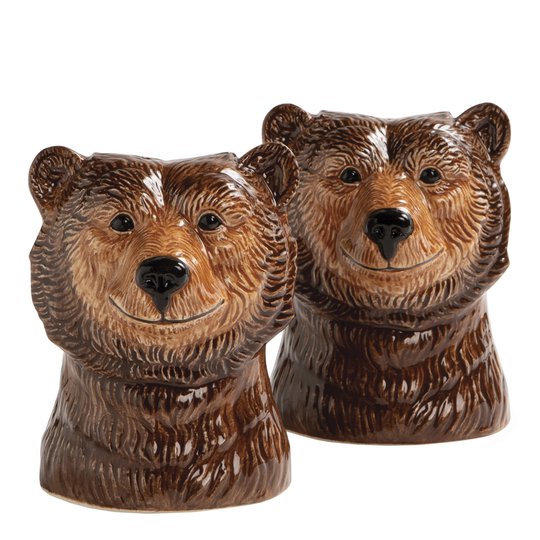 & klevering - Bear Salt & Peppar Svartbjörn 7,5x5,6 cm