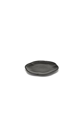 Inku Assiett Ø 13,9 cm Ribbad Svart