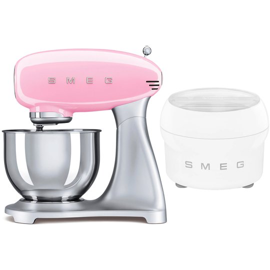 Smeg Köksmaskin och Glassmaskin, Pastellrosa