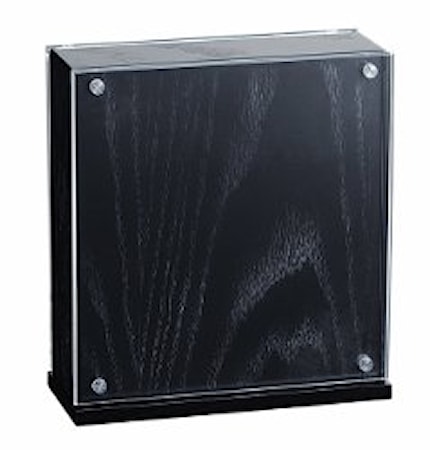 Knivblock svart/plexi 26,5x24 cm