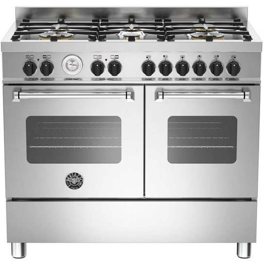 Bertazzoni MAS1006 Gasspis 100 cm, 2 ugnar, 6 brännare, Rostfri