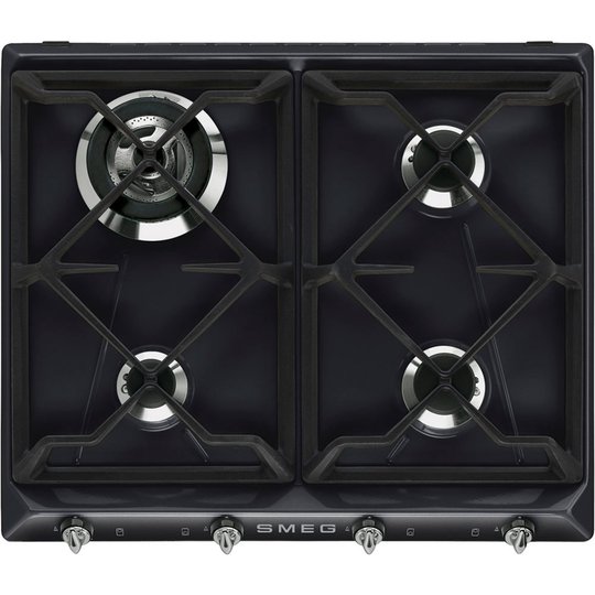 Smeg 59,5 cm Victoria Design Gashäll, Svart