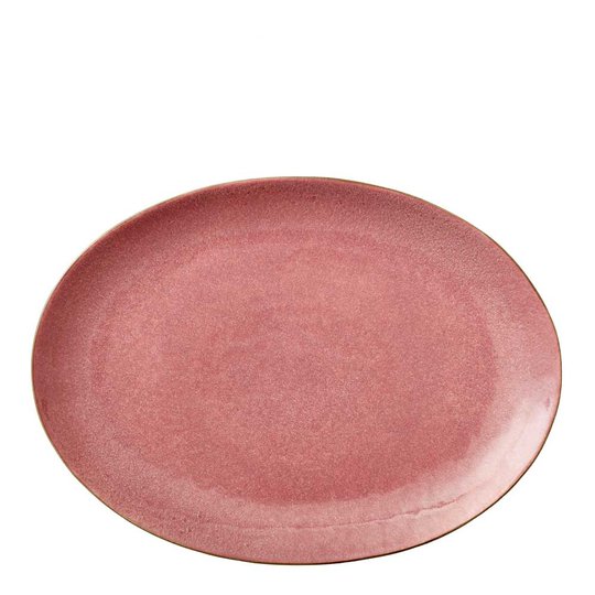 Bitz - Bitz Fat Oval 45x34 cm Grå/Rosa