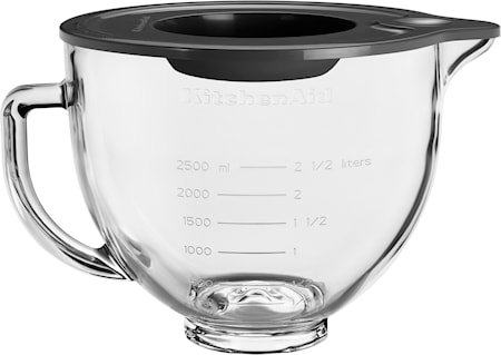 Artisan glas-skål till köksmaskin klar med silikonlock 4,8 liter KitchenAid