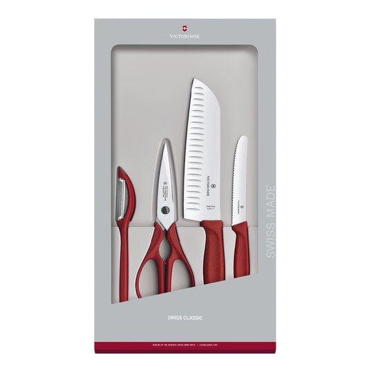 Victorinox - Swiss Classic Knivset 4 delar Röd