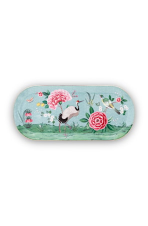 Blushing Birds Bricka Blå 33.3x15.5cm