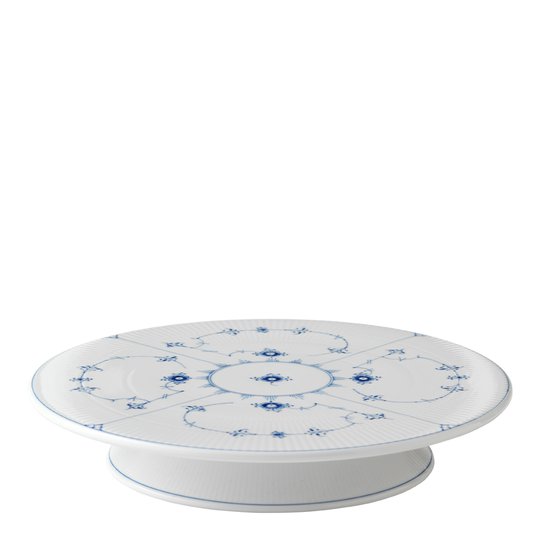 Royal Copenhagen - Blue Fluted Plain Tårtfat på fot 32 cm