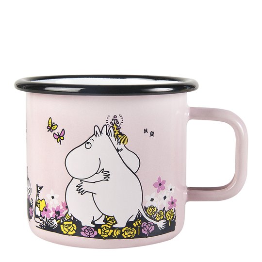 Muurla - Mumin Emaljmugg Krama mig 3,7 dl Rosa