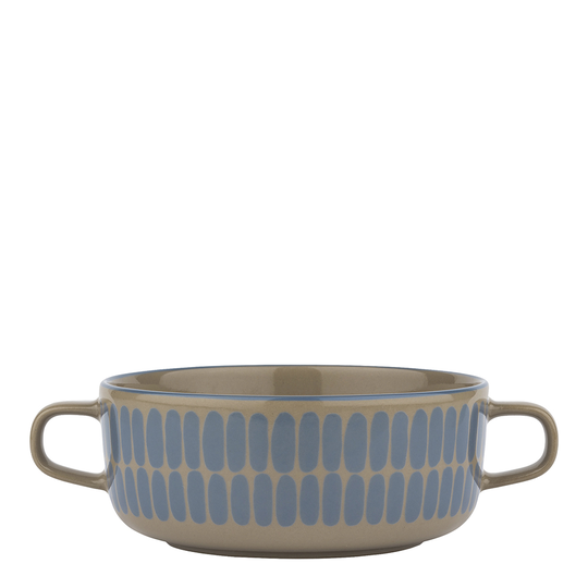 Marimekko - Oiva Alku Skål med Handtag 50 cl Beige/Blå