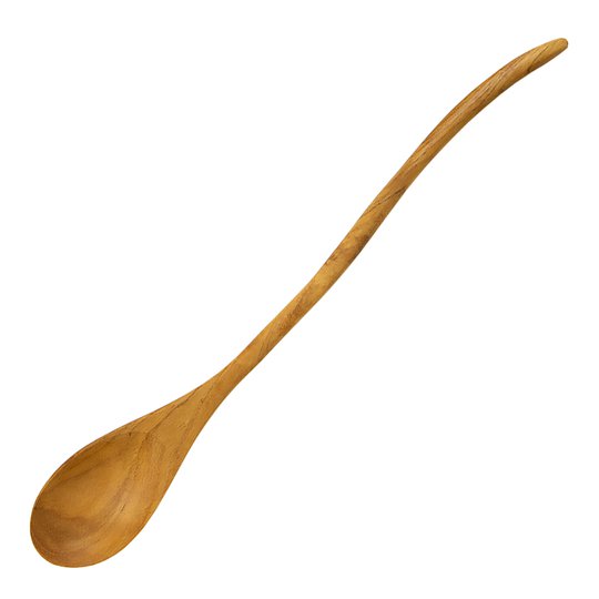 Afroart - Sked vågig Teak 22 cm