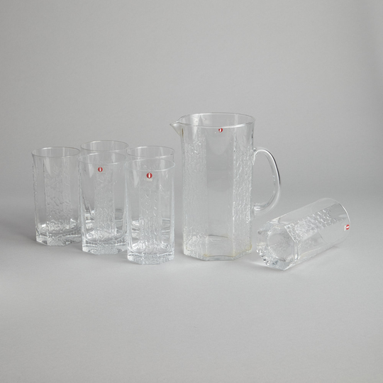 Iittala - SÅLD Kanna och 6 st Glas "Kalinka"
