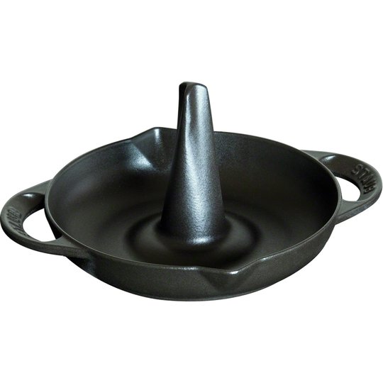 Staub Vertikal Hållare till Kyckling, 24 cm svart