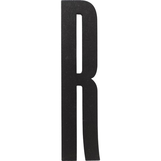 Design Letters Svart Bokstav i Trä, R