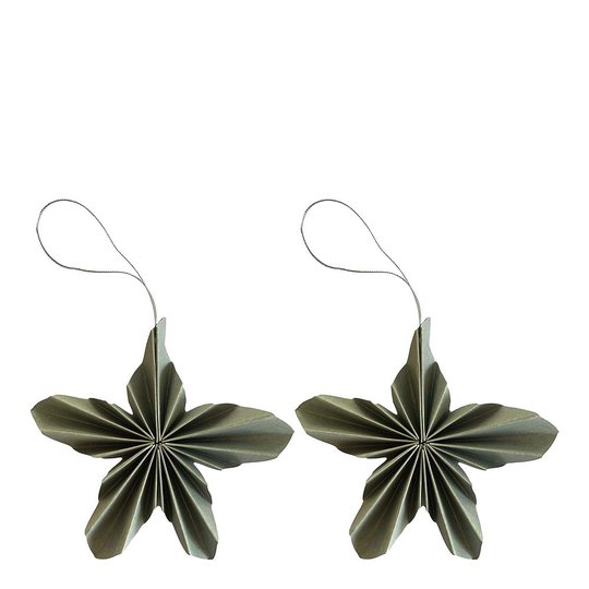 Cooee - Paper Stars Hänge Stjärna 2-pack Salvia