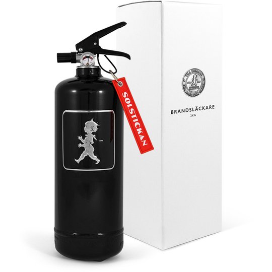 Solstickan Design Brandsläckare 2kg, Svart med Svart Emblem
