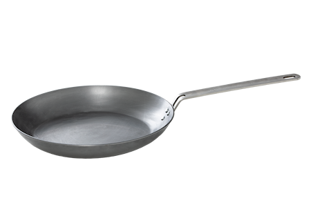Kolstålspanna med rostfritt handtag, 32cm