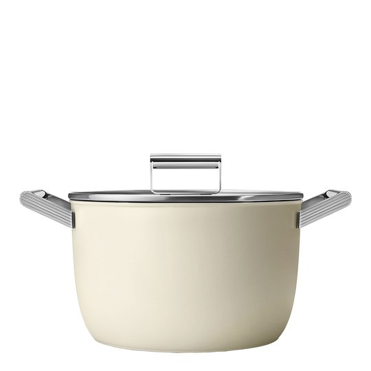 Smeg - 50's Style Kastrull Lock 26 cm Creme