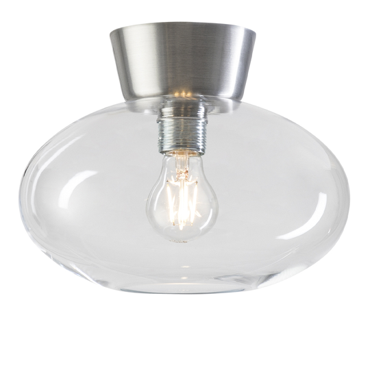 Belid - Bullo Taklampa Plafond 27 cm Aluminium/Klar Glas