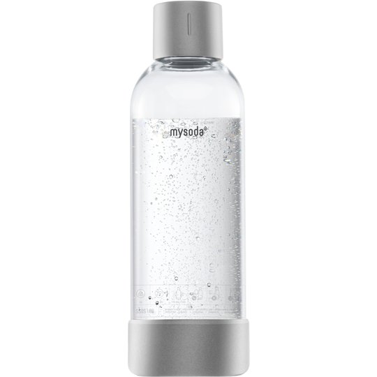 MySoda Vattenflaska 1 liter, Silver
