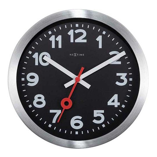 NeXtime - Station Väggklocka siffror 19 cm Svart