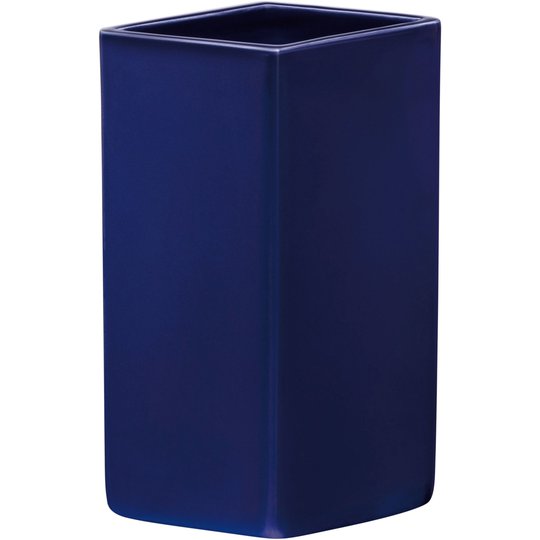 Iittala Ruutu keramik vas 18 cm., Mörkblå