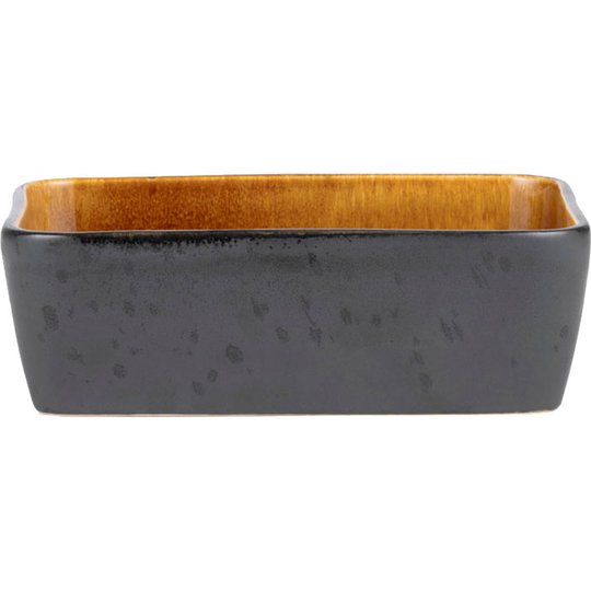 Bitz Fat rekt. 19x14cm svart/amber
