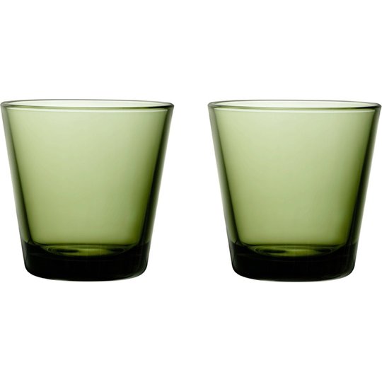 Iittala Kartio Glas 21 cl Mossgrön 2-pack
