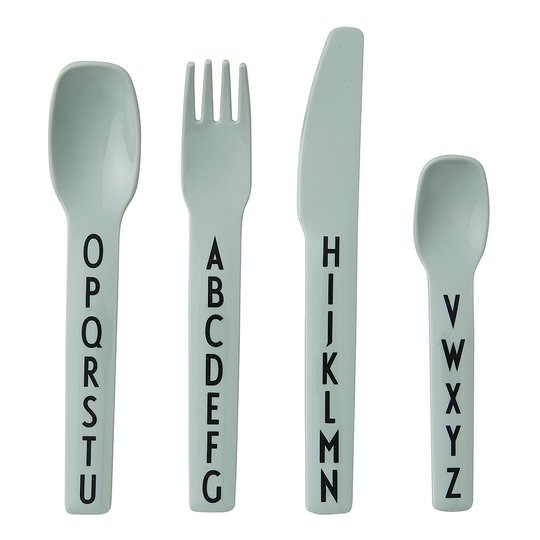 Design Letters - Eat & Learn Bestickset Grön