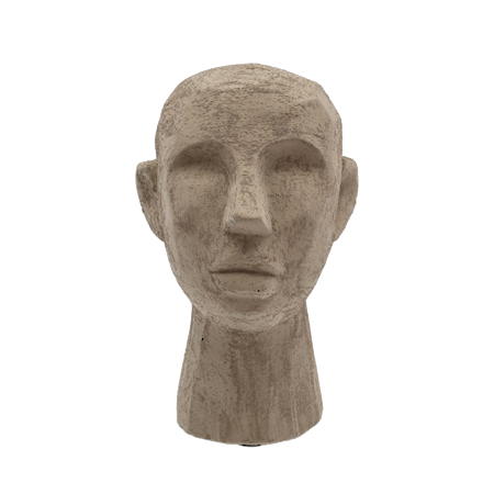 Talvik Figur Huvud 30cm Gråbrun