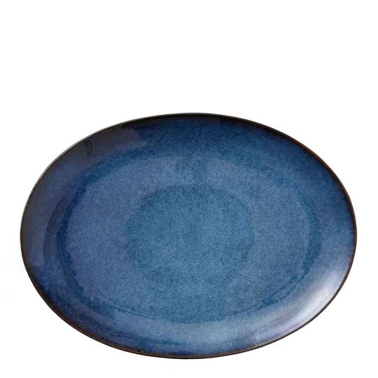 Bitz - Bitz Fat Oval 45x34 cm Svart/Mörkblå