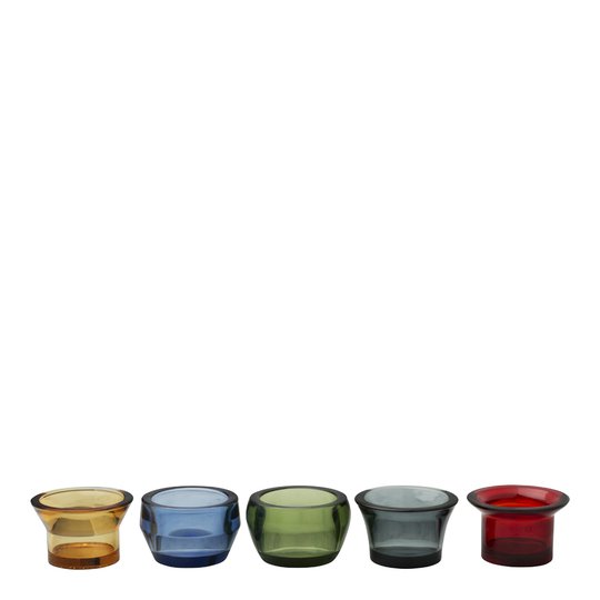Skultuna - Kin Ljuslykta glas 5-pack Blandade färger