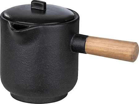 Kanna för glögg och varm dryck. Svart