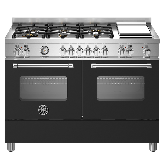 Bertazzoni MAS126G2ENET Master gasspis med dubbelugn, 120 cm, mattsvart