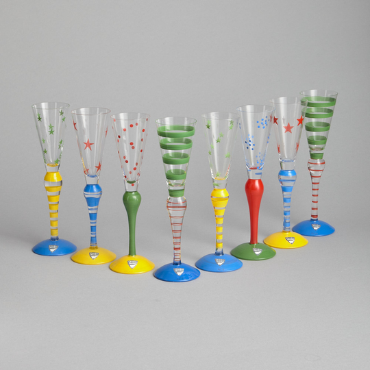 Orrefors - SÅLD "Clown" Snapsglas 8 st