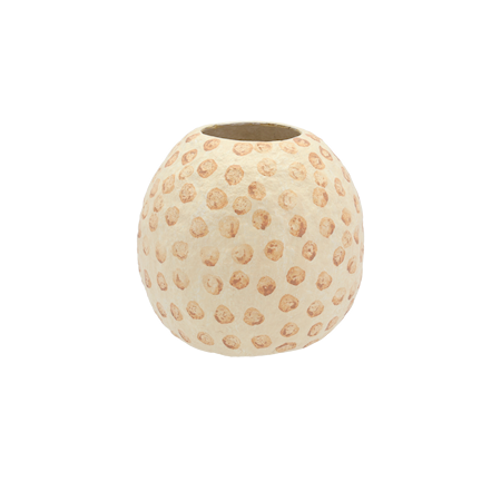 Tana Prydnadsvas 20 cm Pappmache Creme/Nougat