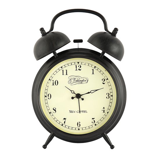 NeXtime - Aaltje Väckarklocka 9 cm Svart/Brun