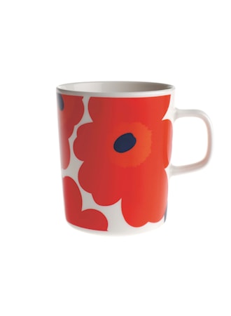 UNIKKO Mugg 25 cl Vit/Röd