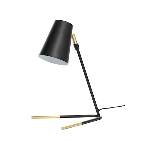 Bordslampa 27x25xh46 cm - Mässing/Svart